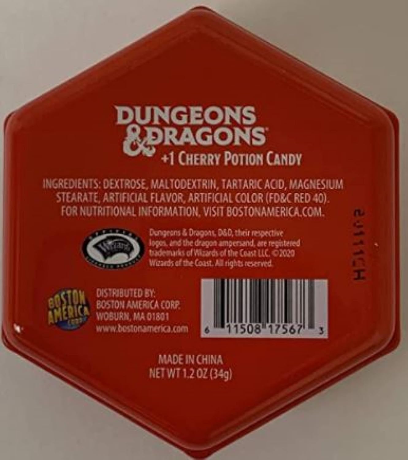 Dungeons & Dragons D20 Tin (Cherry)