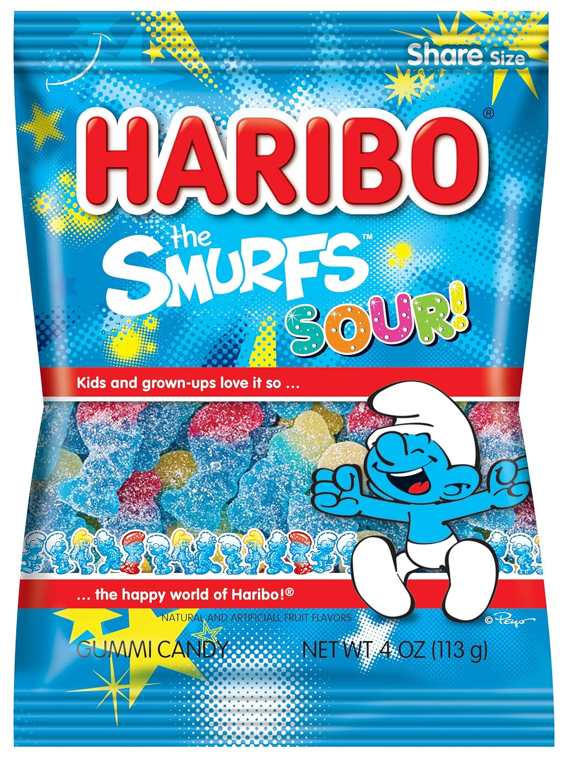 Haribo Smurfs Sour Gummi Candy
