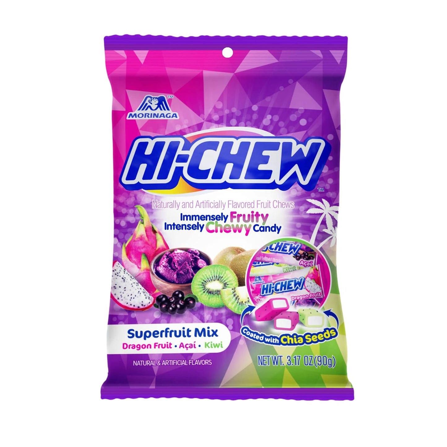 Hi-Chew Japanese Chewy Candy - Superfruit Mix (Acai, Kiwi, Dragon Fruit)
