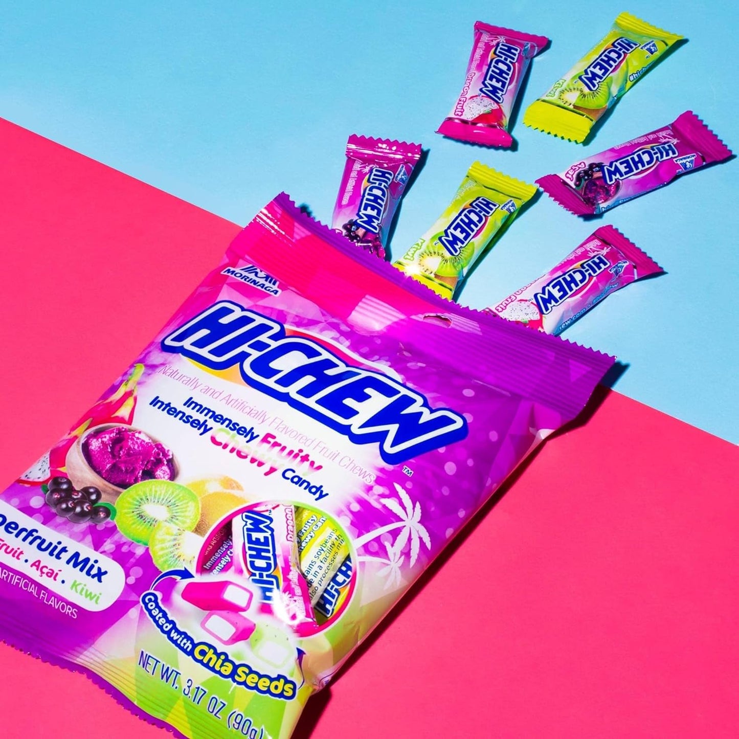 Hi-Chew Japanese Chewy Candy - Superfruit Mix (Acai, Kiwi, Dragon Fruit)