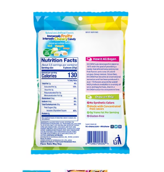 Hi-Chew Japanese Chewy Candy - 8 Pack Variety Combo Pack With 22 Total Flavors
