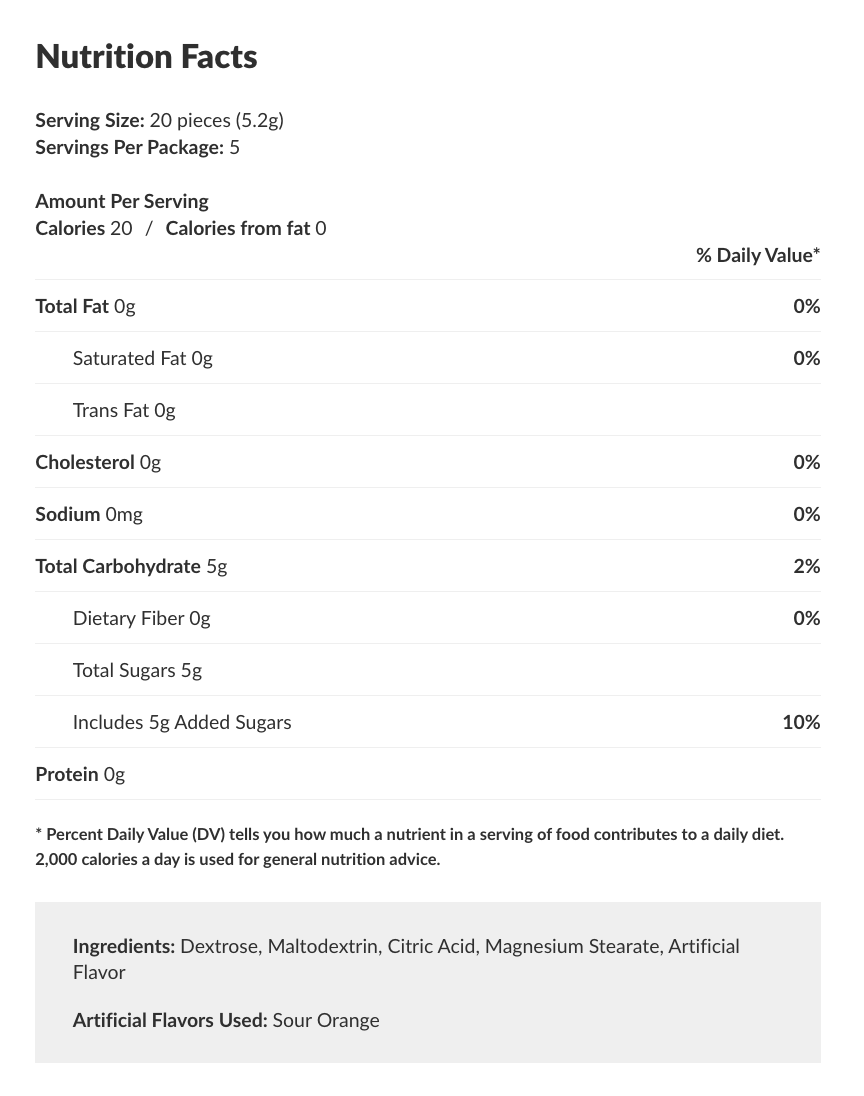 Nintendo Zelda Link Sword Tin (Orange Sours Candy)