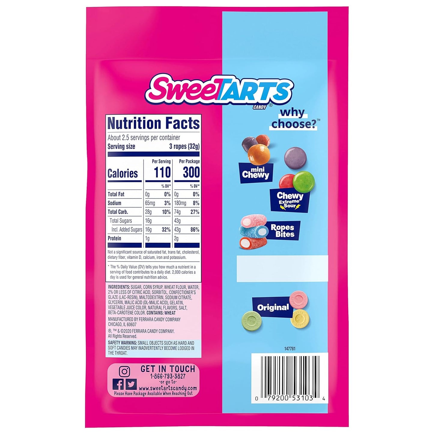 Sweetarts Ropes Share Pack (Cherry Punch)