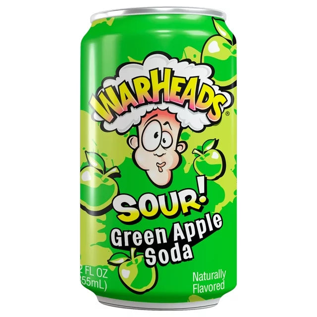 Warheads Soda Can (Green Apple)