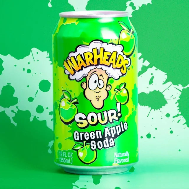 Warheads Soda Can (Green Apple)
