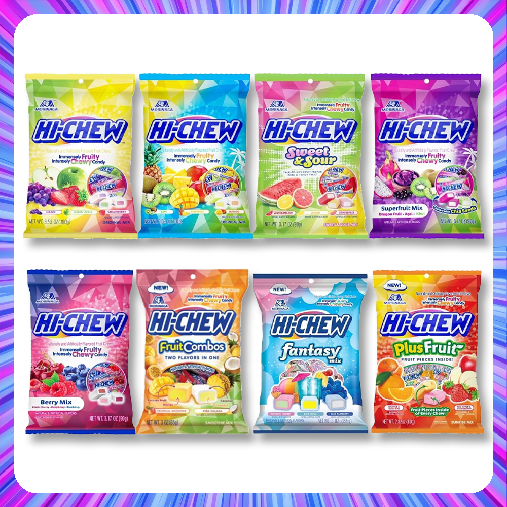 Hi-Chew Japanese Chewy Candy - 8 Pack Variety Combo Pack With 22 Total Flavors