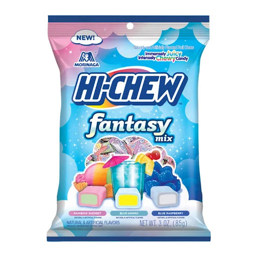 Hi-Chew Japanese Chewy Candy - Fantasy Mix (Rainbow Sherbet, Blue Hawaii, Blue Raspberry)