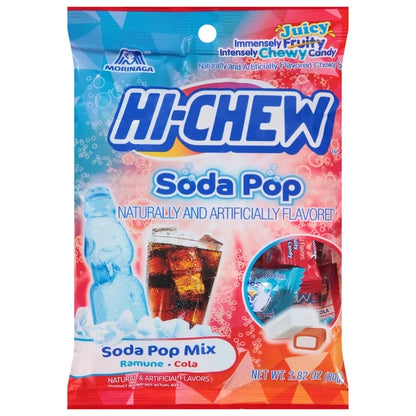 Hi-Chew Japanese Chewy Candy - Soda Pop Mix (Ramune & Cola)