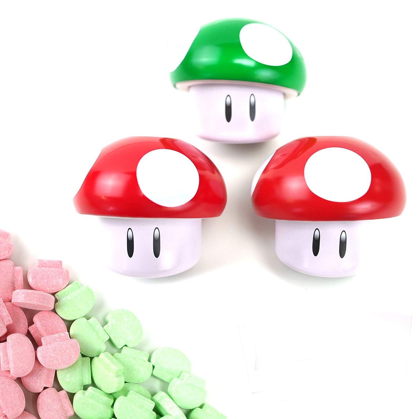 Nintendo Super Mario Mushroom Tin w/ Cherry & Green Apple Sours