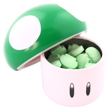 Nintendo Super Mario Mushroom Tin w/ Cherry & Green Apple Sours