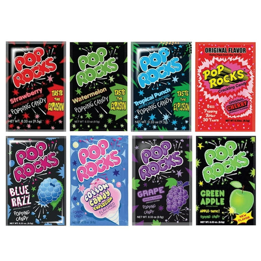 Pop Rocks Variety Pack - 8 Unique Flavors of Fizzy Popping Candy