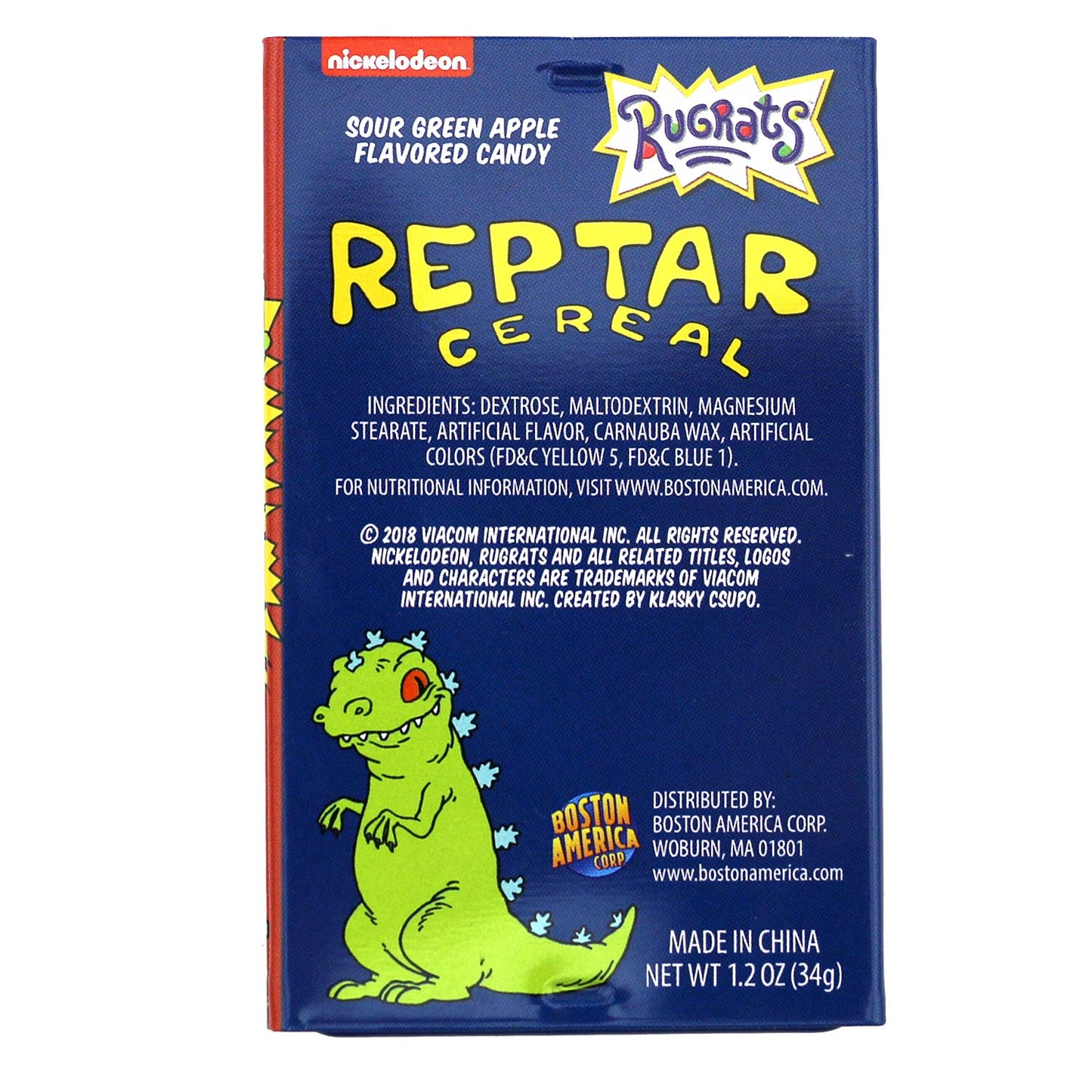 Reptar Cereal Tin (Sour Apple Candy)