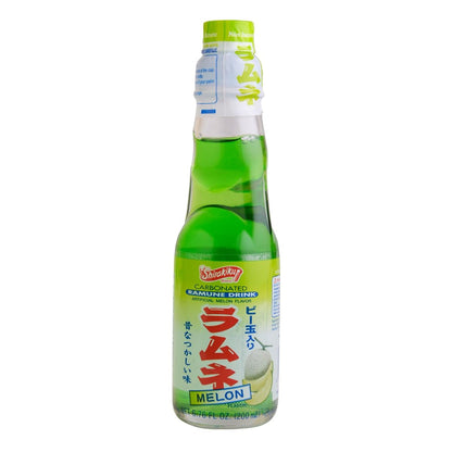 Shirakiku Ramune Japanese Sparkling Soda - Melon 6.76 oz