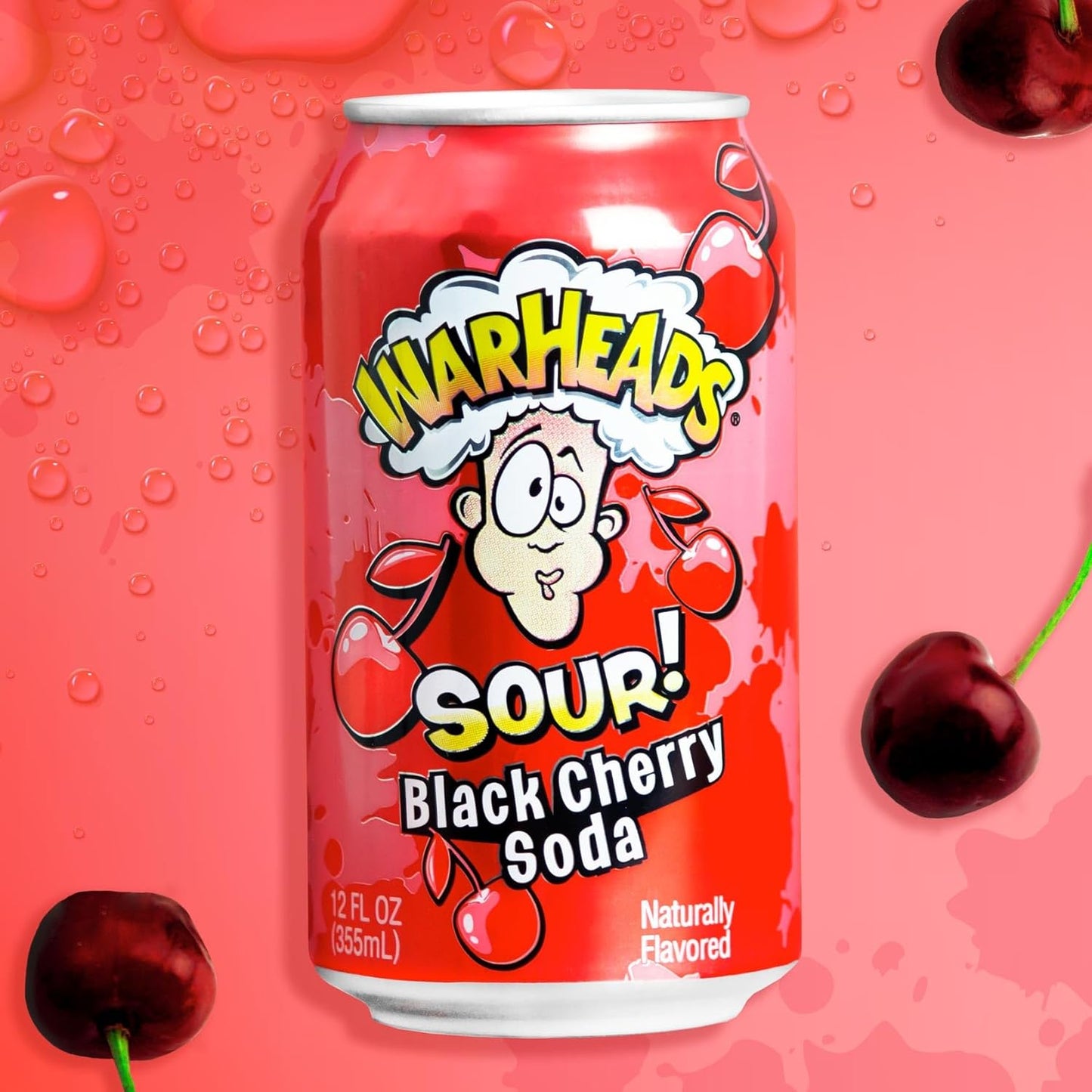 Warheads Soda Can (Black Cherry)