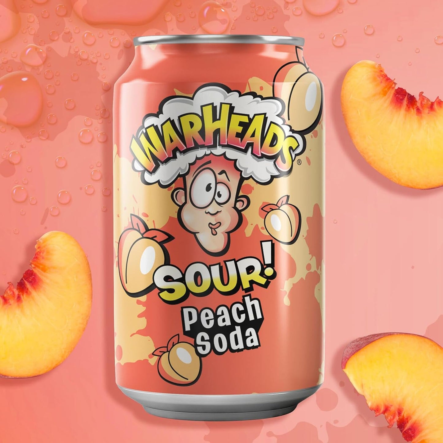 Warheads Soda Can (Peach)