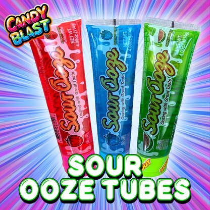 Kidsmania Sour Ooze Tube - Pack of 3 Flavors